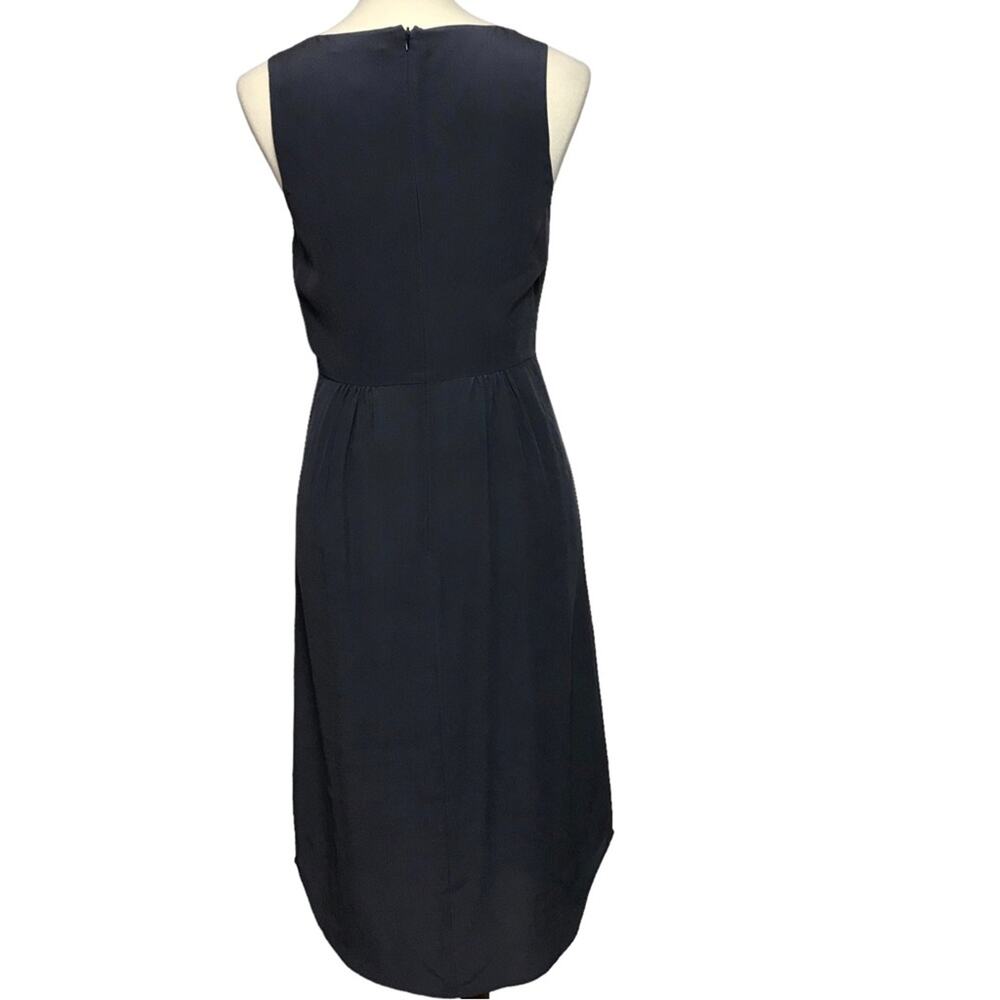 Ulla Johnson Silk Charcoal Grey Beateu Neckline Cut Out Midi Cocktail Dress S - Picture 10 of 12